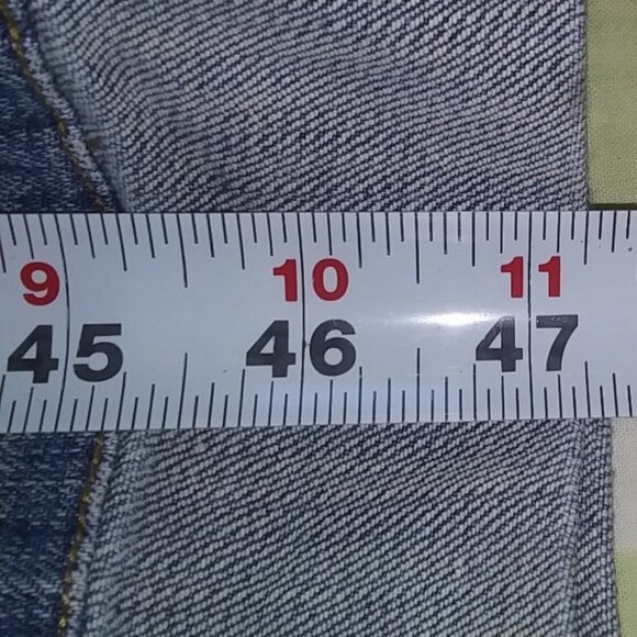 No Boundaries Women's Jean Blue Capri Cuffed Overalls Size 15 - Picture 5 of 7